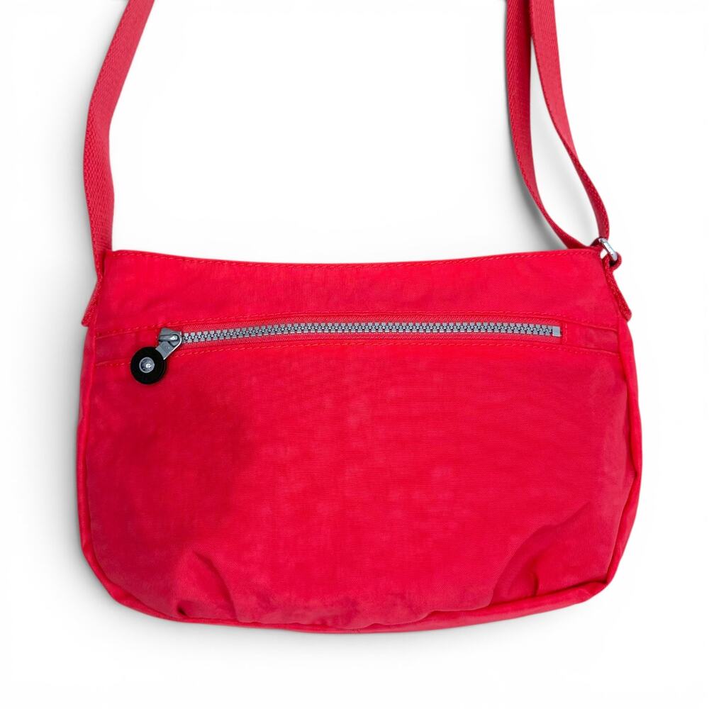 Kipling Medium Syro Canvas Crossbody Bag Hot Pink Nylon Travel Purse HB3819-688 - Picture 3 of 13
